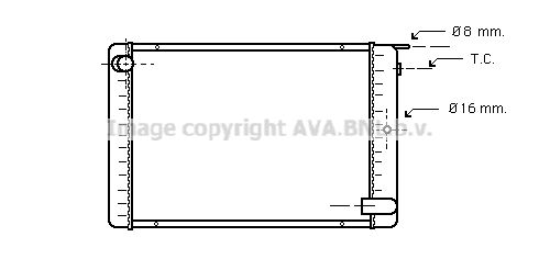 AVA QUALITY COOLING Радиатор, охлаждение двигателя VO2022